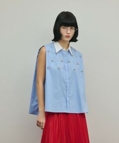 GRACE CONTINENTAL / グレースコンチネンタル シャツ・ブラウス | ビジューノースリーブシャツ