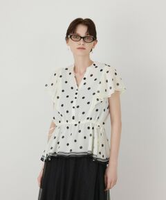 GRACE CONTINENTAL / グレースコンチネンタル シャツ・ブラウス | ドットフリルブラウス