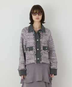 GRACE CONTINENTAL / グレースコンチネンタル Gジャン・デニムジャケット | デニムコンビツイードジャケット