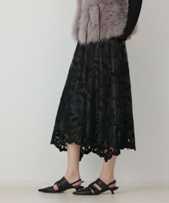 GRACE CONTINENTAL / グレースコンチネンタル ミニ・ひざ丈スカート | 【イベント店舗・ONLINE STORE先行アイテム】カットワークスカート