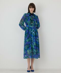 GRACE CONTINENTAL / グレースコンチネンタル ロング・マキシ丈ワンピース | ローズプリントフレアワンピース