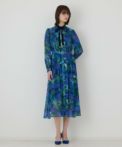 GRACE CONTINENTAL / グレースコンチネンタル ロング・マキシ丈ワンピース | ローズプリントフレアワンピース | 詳細1