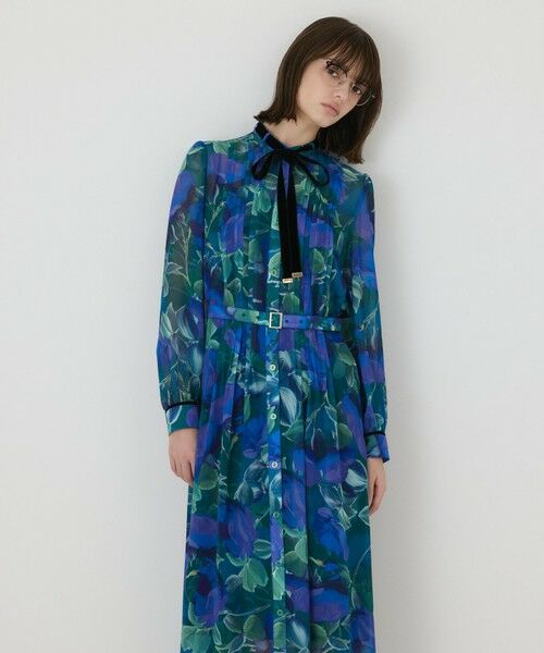 GRACE CONTINENTAL / グレースコンチネンタル ロング・マキシ丈ワンピース | ローズプリントフレアワンピース | 詳細6