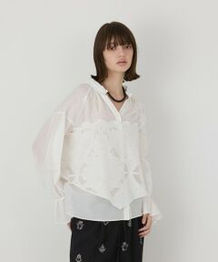GRACE CONTINENTAL / グレースコンチネンタル シャツ・ブラウス | カットワークキャミ付カフタンブラウス