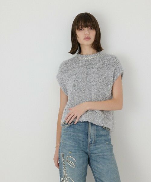 GRACE CONTINENTAL / グレースコンチネンタル その他トップス | 【イベント店舗・ONLINE STORE先行アイテム】グリッターニットトップ（シルバー）
