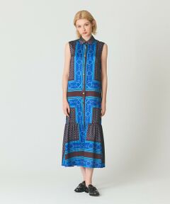 GRACE CONTINENTAL / グレースコンチネンタル ミニ丈・ひざ丈ワンピース | スカーフプリントシャツドレス