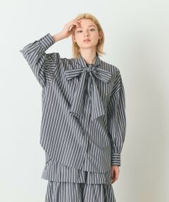 GRACE CONTINENTAL / グレースコンチネンタル シャツ・ブラウス | ストライプビッグボウブラウス