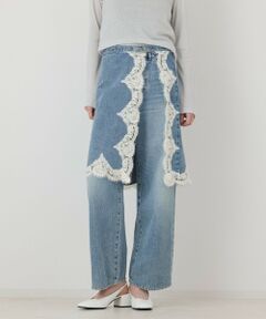 GRACE CONTINENTAL / グレースコンチネンタル デニムパンツ | レーススカートレイヤードデニム