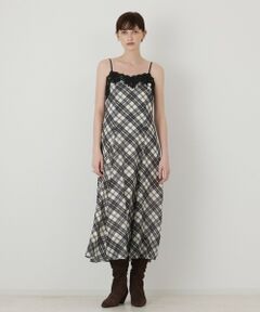 GRACE CONTINENTAL / グレースコンチネンタル ロング・マキシ丈ワンピース | チェックプリントキャミワンピース