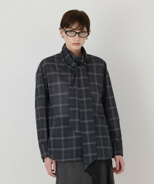 GRACE CONTINENTAL / グレースコンチネンタル シャツ・ブラウス | スタンドボウタイシャツ（ブラック）