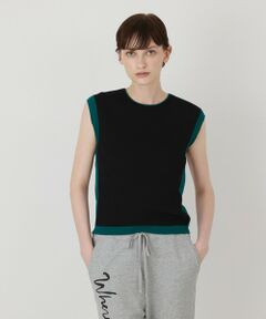 GRACE CONTINENTAL / グレースコンチネンタル その他トップス | バイカラーリブニットトップ