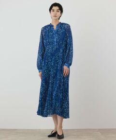 GRACE CONTINENTAL / グレースコンチネンタル ロング・マキシ丈ワンピース | ミナモドットプリントプリーツワンピース