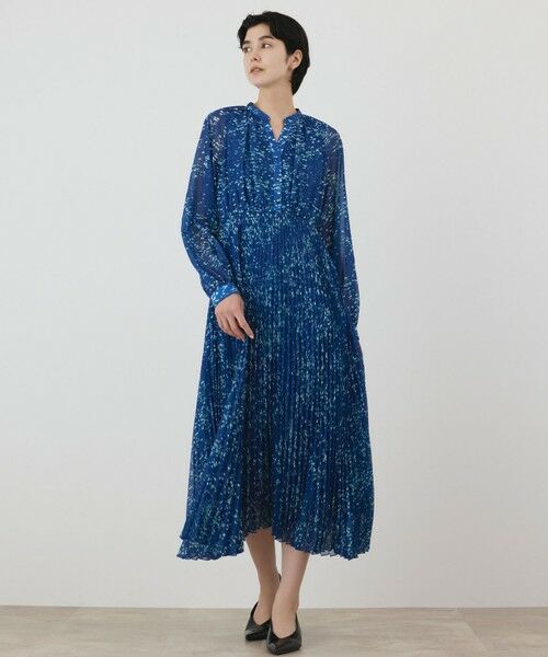 GRACE CONTINENTAL / グレースコンチネンタル ロング・マキシ丈ワンピース | ミナモドットプリントプリーツワンピース | 詳細1