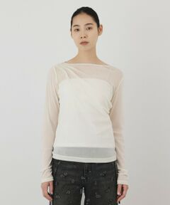 GRACE CONTINENTAL / グレースコンチネンタル カットソー | フロッキードレープトップス