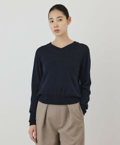 GRACE CONTINENTAL / グレースコンチネンタル ニット・セーター | バイカラーウールニットトップ