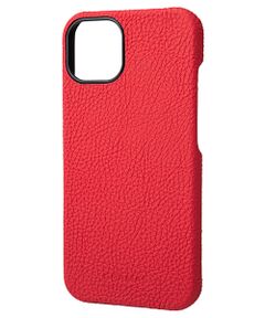 Shrunken-calf Leather Shell Case for iPhone 13 Pro