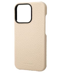 Shrunken-calf Leather Shell Case for iPhone 13 Pro