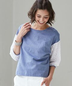 GC ソデLACE R/C プルオーバー ブラウス