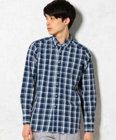 □★[マエストリ フィオレンティーニ]　MAESTRI FIORENTINI INDIGO CHECK BD シャツ