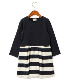 【KIDS】ストレッチスムース ロングスリーブワンピース