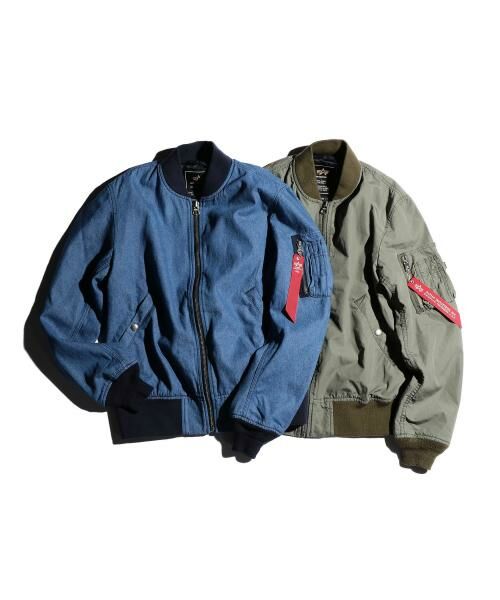 別注[アルファ] BC ALPHA GLR MA-1 DENIM ブルゾン （ブルゾン