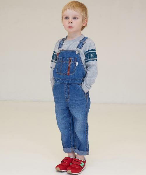 green label relaxing / グリーンレーベル リラクシング ベビー・キッズウエア | デニム サロペット フルレングス(COBALT)