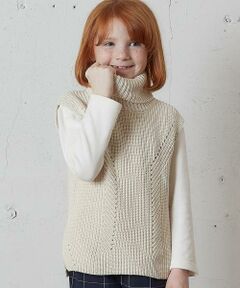 green label relaxing / グリーンレーベル リラクシング ベビー・キッズウエア | リブ タートル ニット ベスト