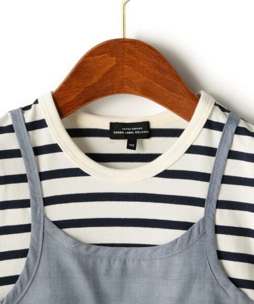 green label relaxing / グリーンレーベル リラクシング ベビー・キッズウエア | GLRGLR レイヤード ボーダー ワンピース ネイビー | 詳細2