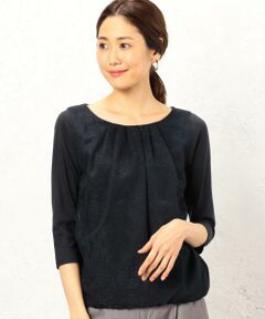 green label relaxing / グリーンレーベル リラクシング カットソー | CR SC カットジャカード タック 7分袖 カットソー