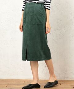 green label relaxing / グリーンレーベル リラクシング ミニ・ひざ丈スカート | KC フェイクスウェード タイトスカート