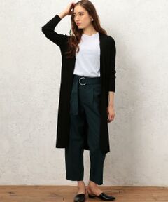 green label relaxing / グリーンレーベル リラクシング カーディガン・ボレロ | [手洗い可能] KC リブ SUPER ロングカーディガン