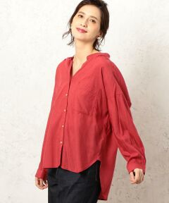 green label relaxing / グリーンレーベル リラクシング シャツ・ブラウス | CB ダブルポケット ルーズVスキッパーブラウス