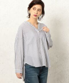 green label relaxing / グリーンレーベル リラクシング シャツ・ブラウス | CB ダブルポケット ルーズVスキッパーブラウス