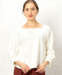 green label relaxing / グリーンレーベル リラクシング シャツ・ブラウス | KF PE 袖リボン ボートネック プルオーバーブラウス