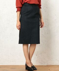 green label relaxing / グリーンレーベル リラクシング ミニ・ひざ丈スカート | KF ラメジャカード バックゴムスカート