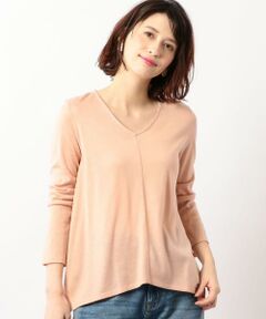 green label relaxing / グリーンレーベル リラクシング カットソー | CF Vネック ドレープニットソー プルオーバー