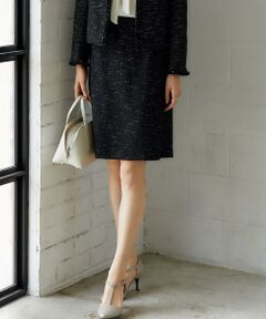 green label relaxing / グリーンレーベル リラクシング ミニ・ひざ丈スカート | [フリンジ/カルゼ]◆D セットアップ タイトスカート