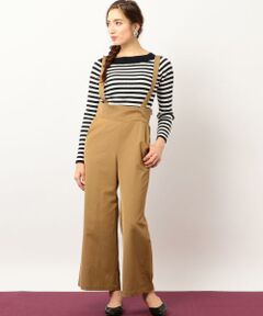 green label relaxing / グリーンレーベル リラクシング サロペット・オールインワン | FM サスペンダー ハイウエスト ワイドパンツ BE