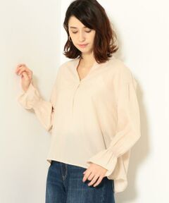 green label relaxing / グリーンレーベル リラクシング シャツ・ブラウス | NFC ソデシャーリング バンドネック ブラウス