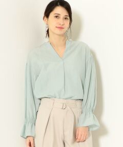 green label relaxing / グリーンレーベル リラクシング シャツ・ブラウス | NFC ソデシャーリング バンドネック ブラウス