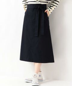green label relaxing / グリーンレーベル リラクシング ミニ・ひざ丈スカート | ◆NFC タクラマカンコットン Aライン スカート