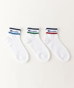 green label relaxing / グリーンレーベル リラクシング ベビー・キッズグッズ | CHAMPION（チャンピオン）3Pソックスクォーターレングスロゴ