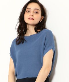 KFC リヨセルコットン カタアゼ ドルマン ノースリーブ ニット