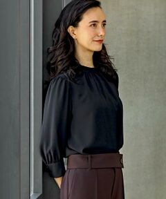 green label relaxing / グリーンレーベル リラクシング シャツ・ブラウス | Ｄ P ハイネック ギャザー ブラウス