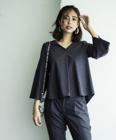 green label relaxing / グリーンレーベル リラクシング シャツ・ブラウス | [カチリラ] D ソデフレアタック ブラウス