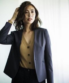 green label relaxing / グリーンレーベル リラクシング テーラードジャケット | [カチリラ] ◆D ノーラペル ジャケット