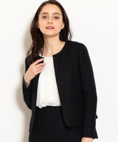 green label relaxing / グリーンレーベル リラクシング ノーカラージャケット | [R/ブッチャー] ◆D パイピング ノーカラー ジャケット