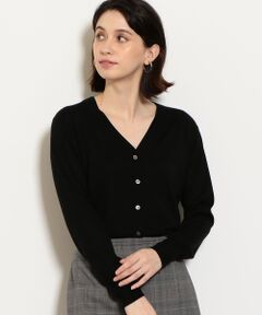 green label relaxing / グリーンレーベル リラクシング カーディガン・ボレロ | D W/シルク Vネック カーディガン