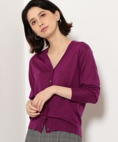 green label relaxing / グリーンレーベル リラクシング カーディガン・ボレロ | D W/シルク Vネック カーディガン