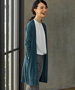 green label relaxing / グリーンレーベル リラクシング カーディガン・ボレロ | D W/シルク ロング カーディガン